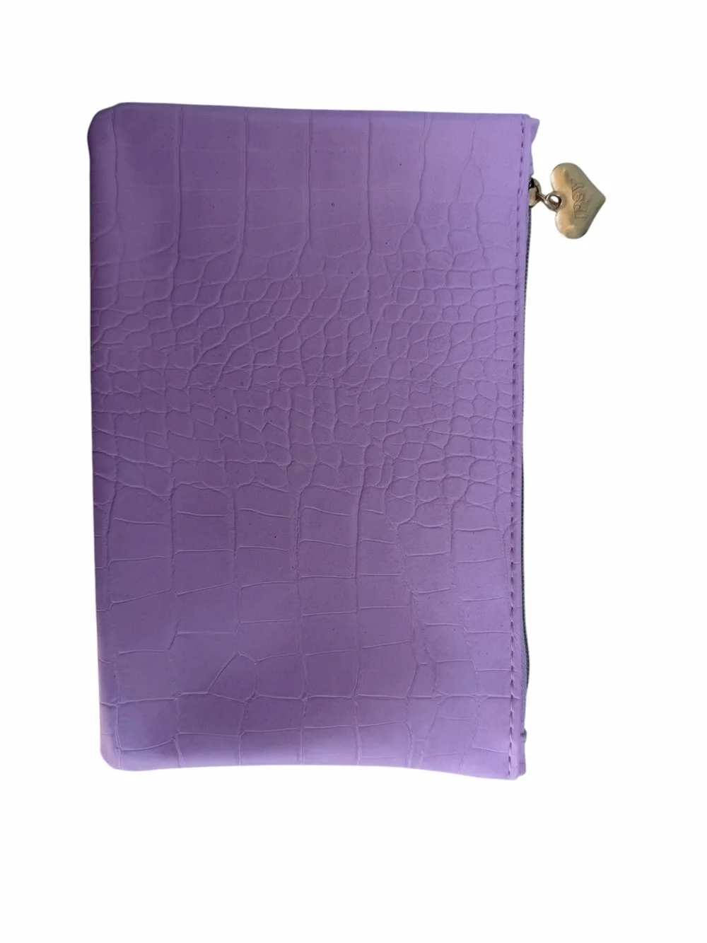 Pink Croc-Embossed Zip Pouch - Women Bags